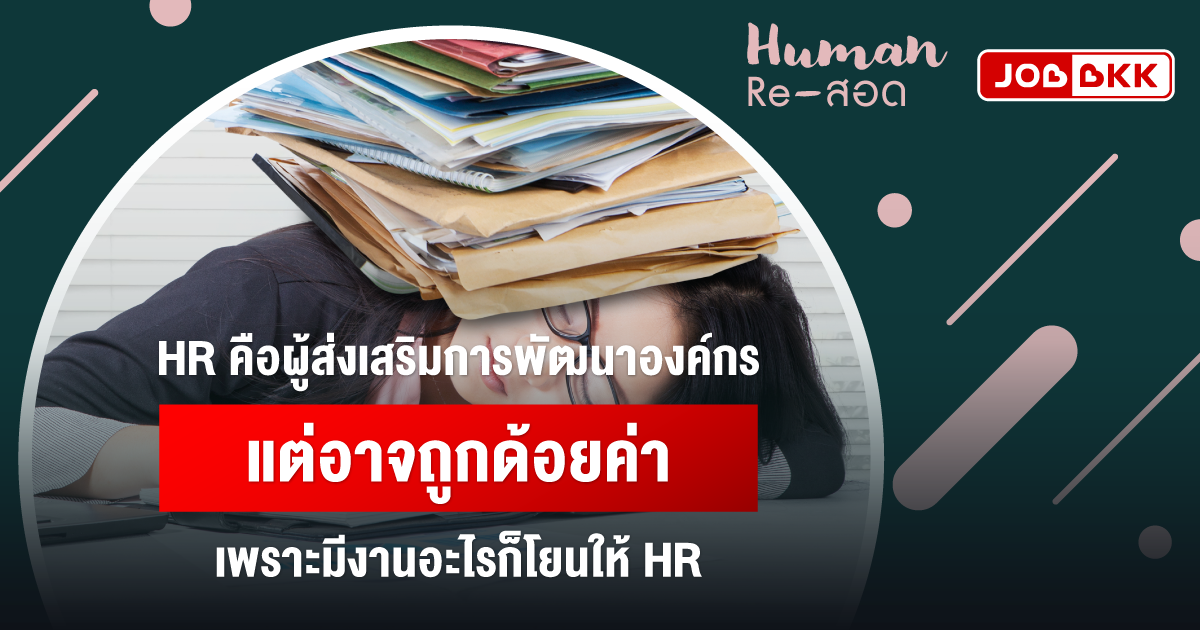 หางาน,สมัครงาน,งาน,HR คือผู้ส่งเสริมการพัฒนาองค์กร แต่อาจถูกด้อยค่า เพราะมีงานอะไรก็โยนให้ HR